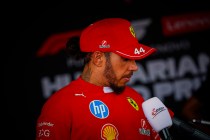Lewis Hamilton, Ferrari driver at press conference.