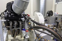 Engine on dynamometer testing equipment