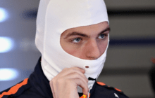Max Verstappen in his Red Bull Racing fireproof balaclava