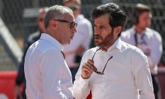 FIA president mohammad ben sulayem and F1's stefano domenicali