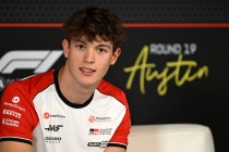 Bearman wearing Haas F1 team wear