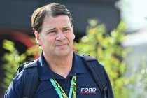 Farley wearing his F1 lanyard