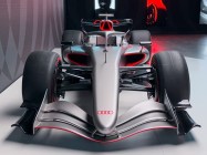 Audi F1 car front aspect photo