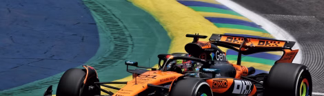 Piastri in Mclaren car