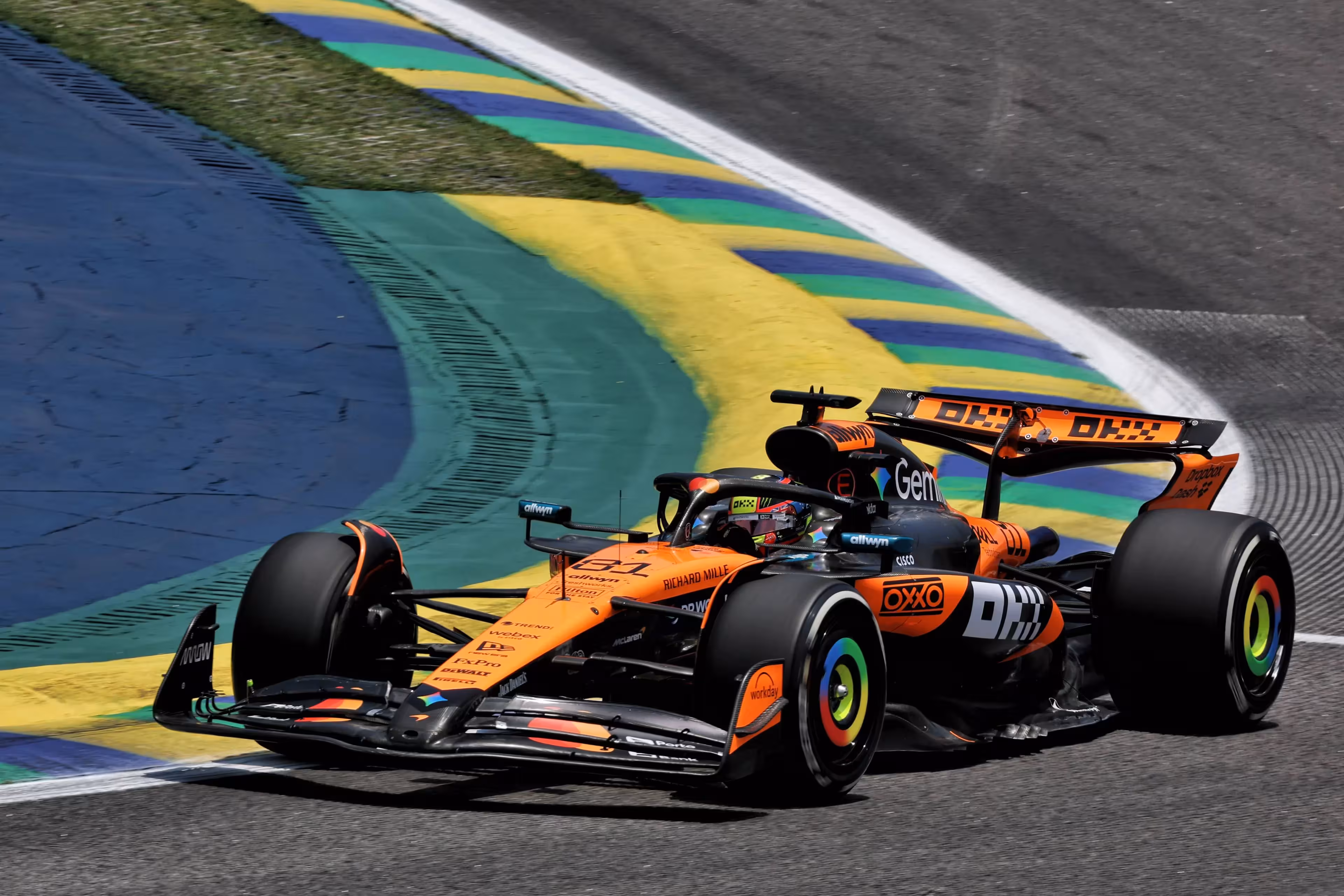 Piastri in Mclaren car