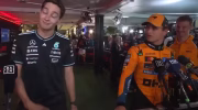 Drivers debating in media pen