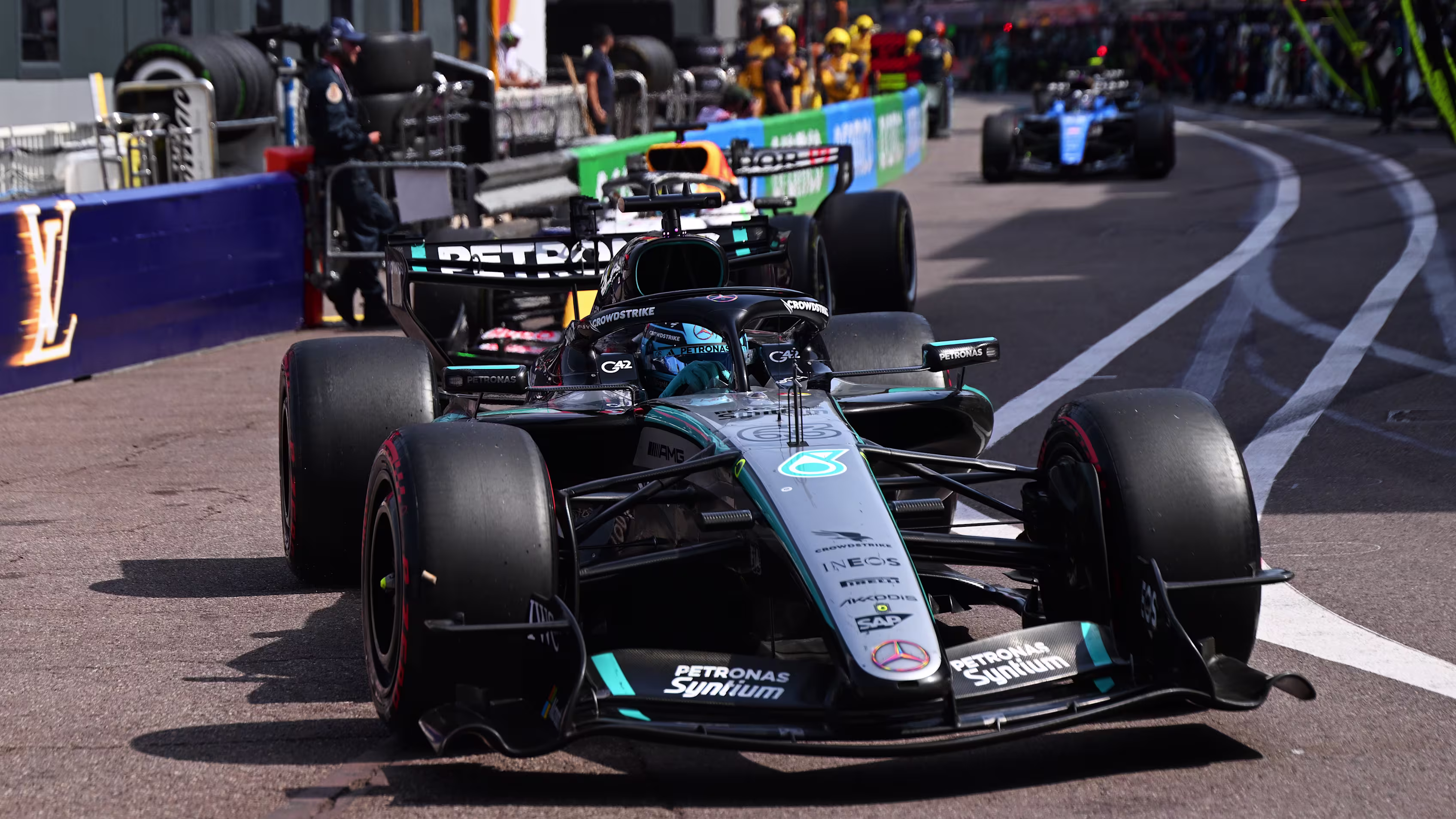 Monaco pit lane