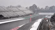 snow on an F1 track
